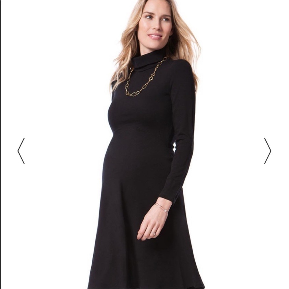 Seraphine Black Maternity Dress ASO Kate Middleton Vanessa Style 10 baby bump